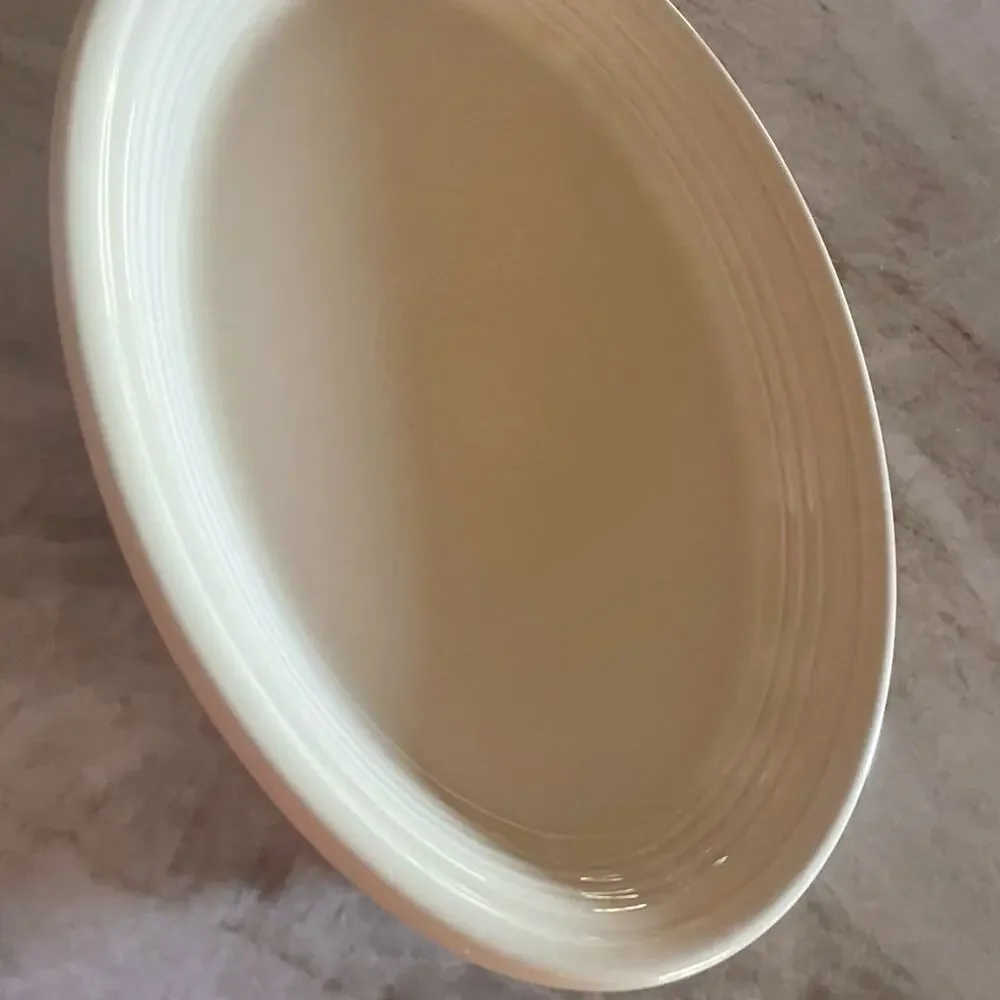 Fiesta ware ivory oval serving platter